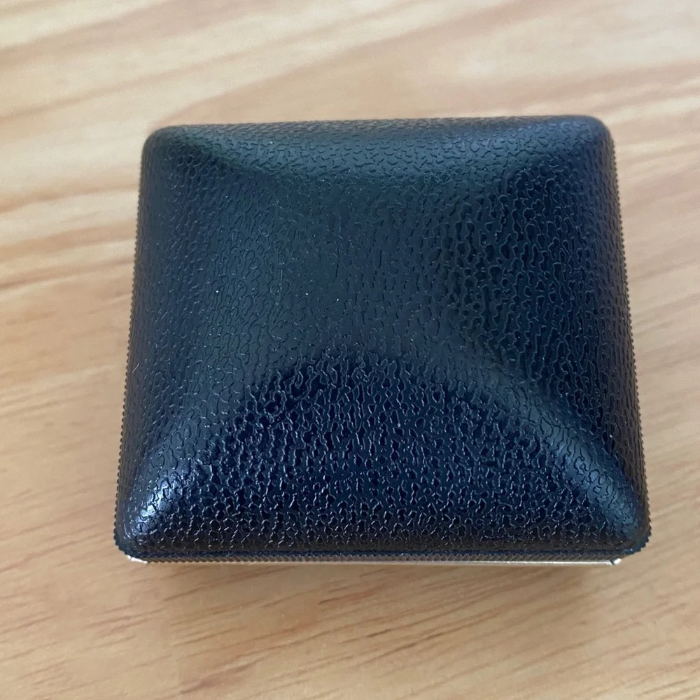 Silvertone Black Cufflinks and Shirt Stud Set